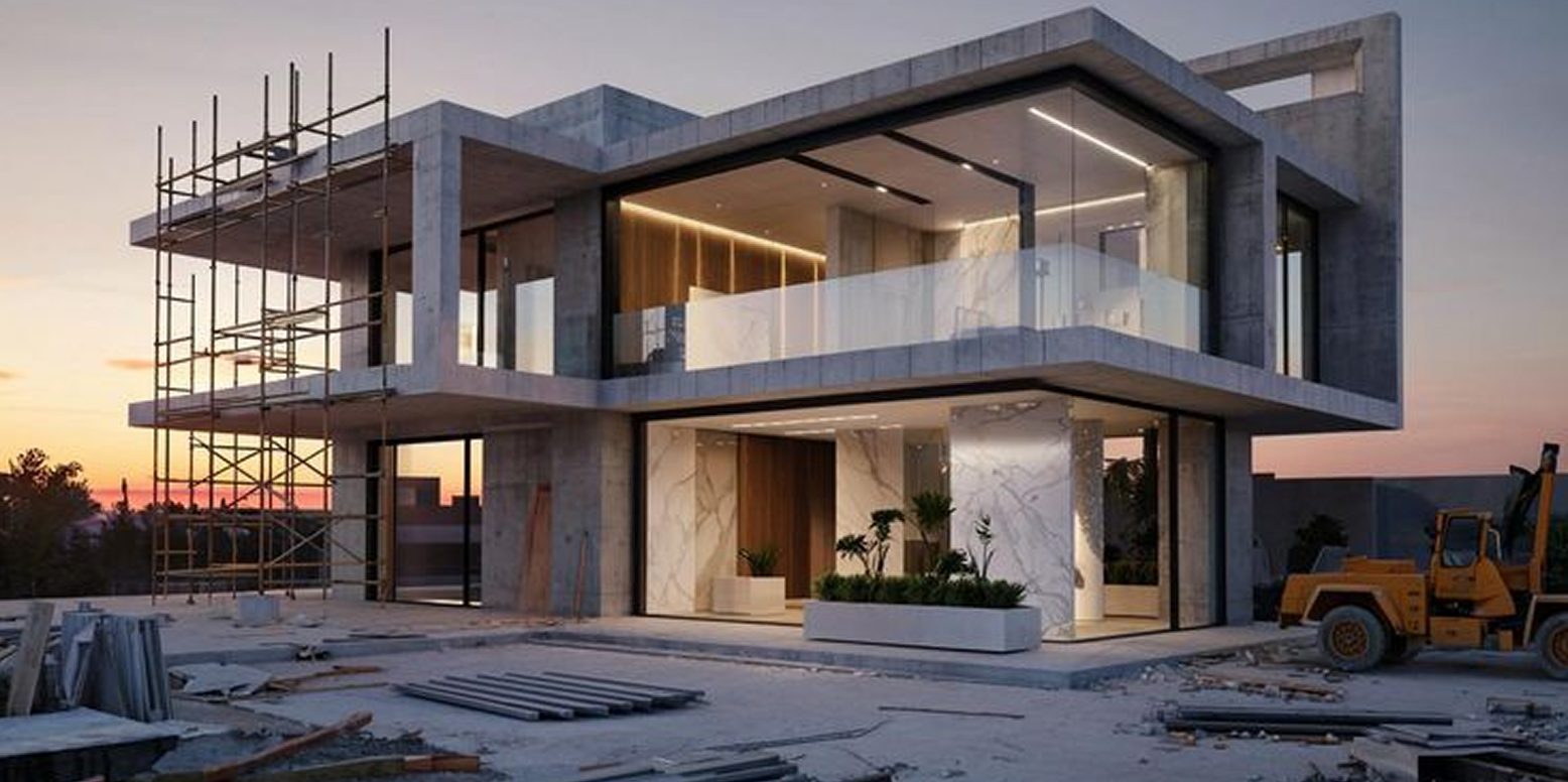 Villa en fin de chantier