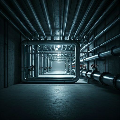 Galerie technique avec réseau de drainage