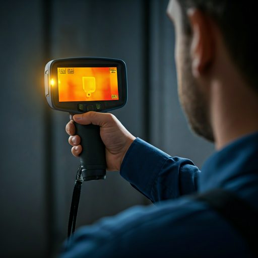 Caméra thermique pour détecter une fuite