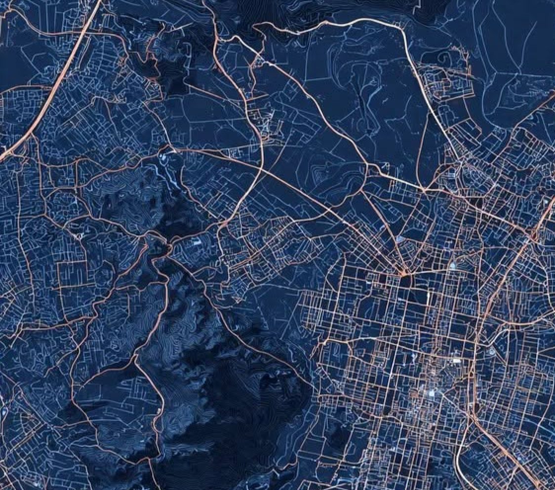 Carte stylisée d'une ville