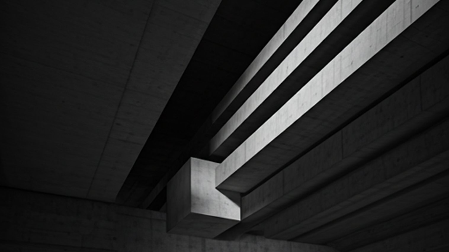 Structure en béton brut