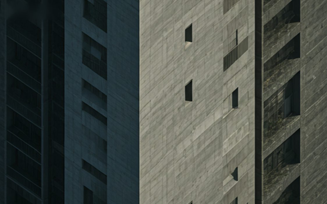 Façade d'immeuble résidentiel en béton