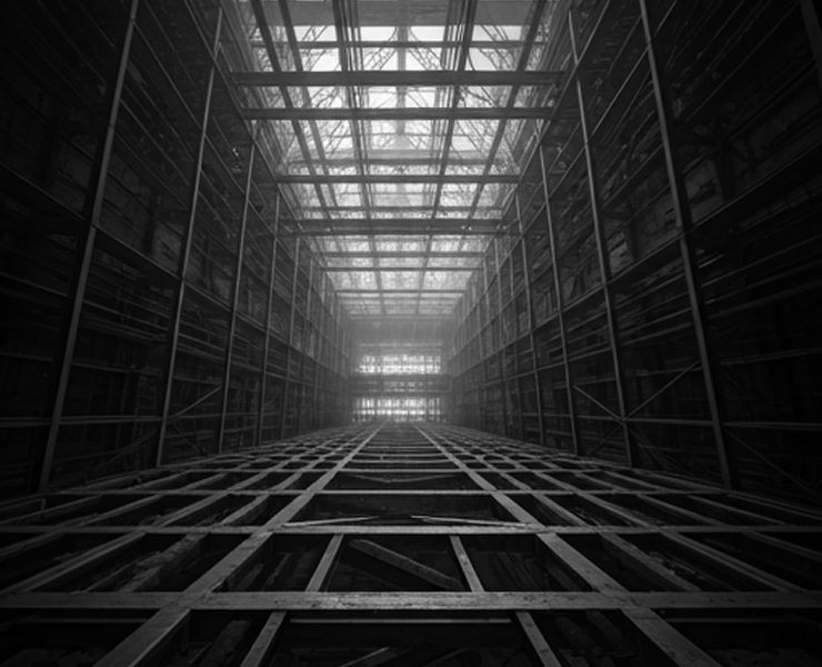 Structure métallique vue en contre-plongée