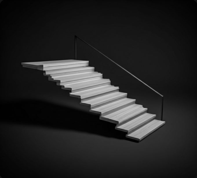 Maquette d'escalier suspendu